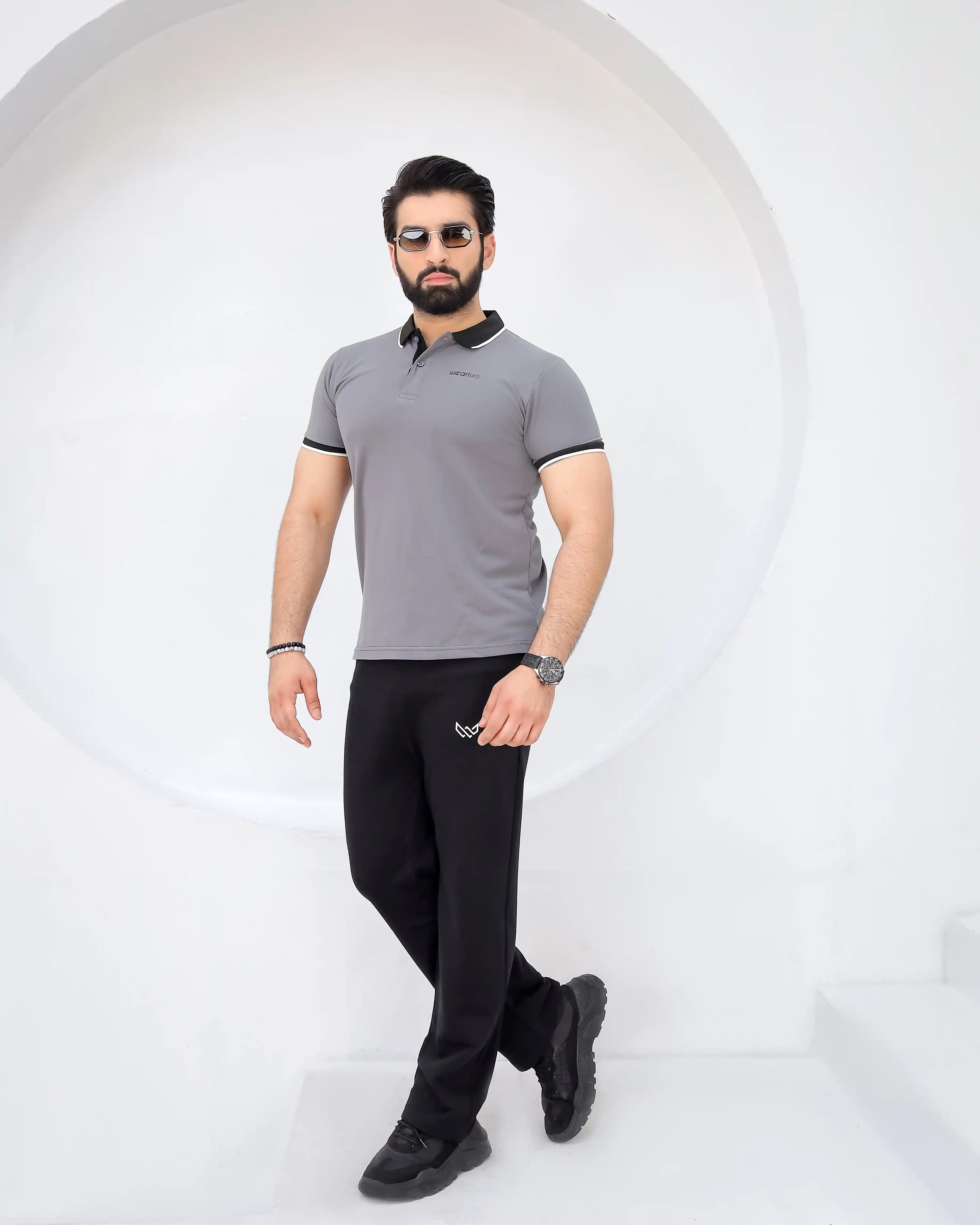 Graphite - Premium Cotton Polo Twinset