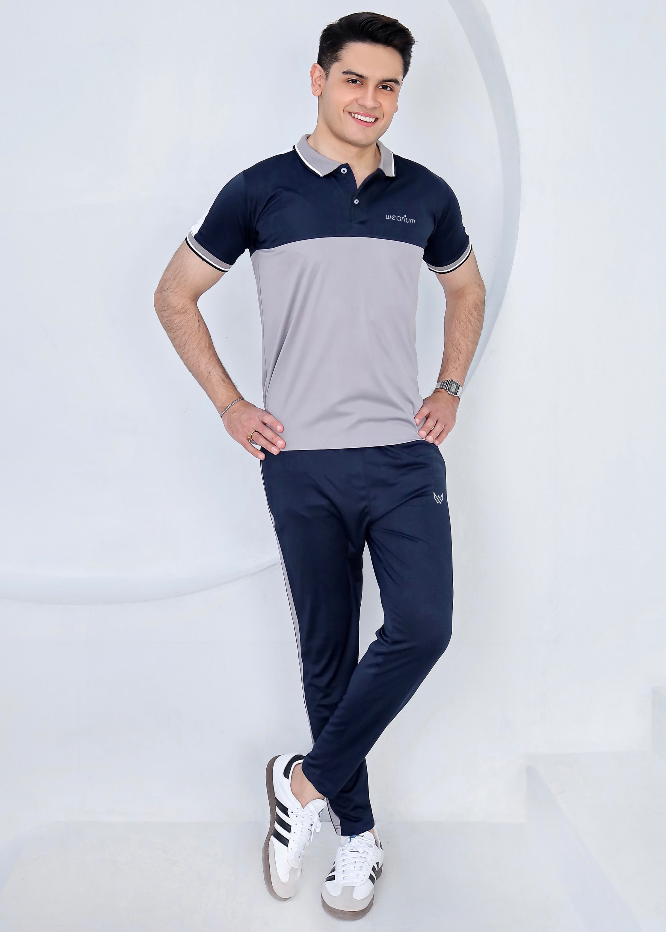 Silver Navy Ensemble - Dri-Fit Polo Twinset
