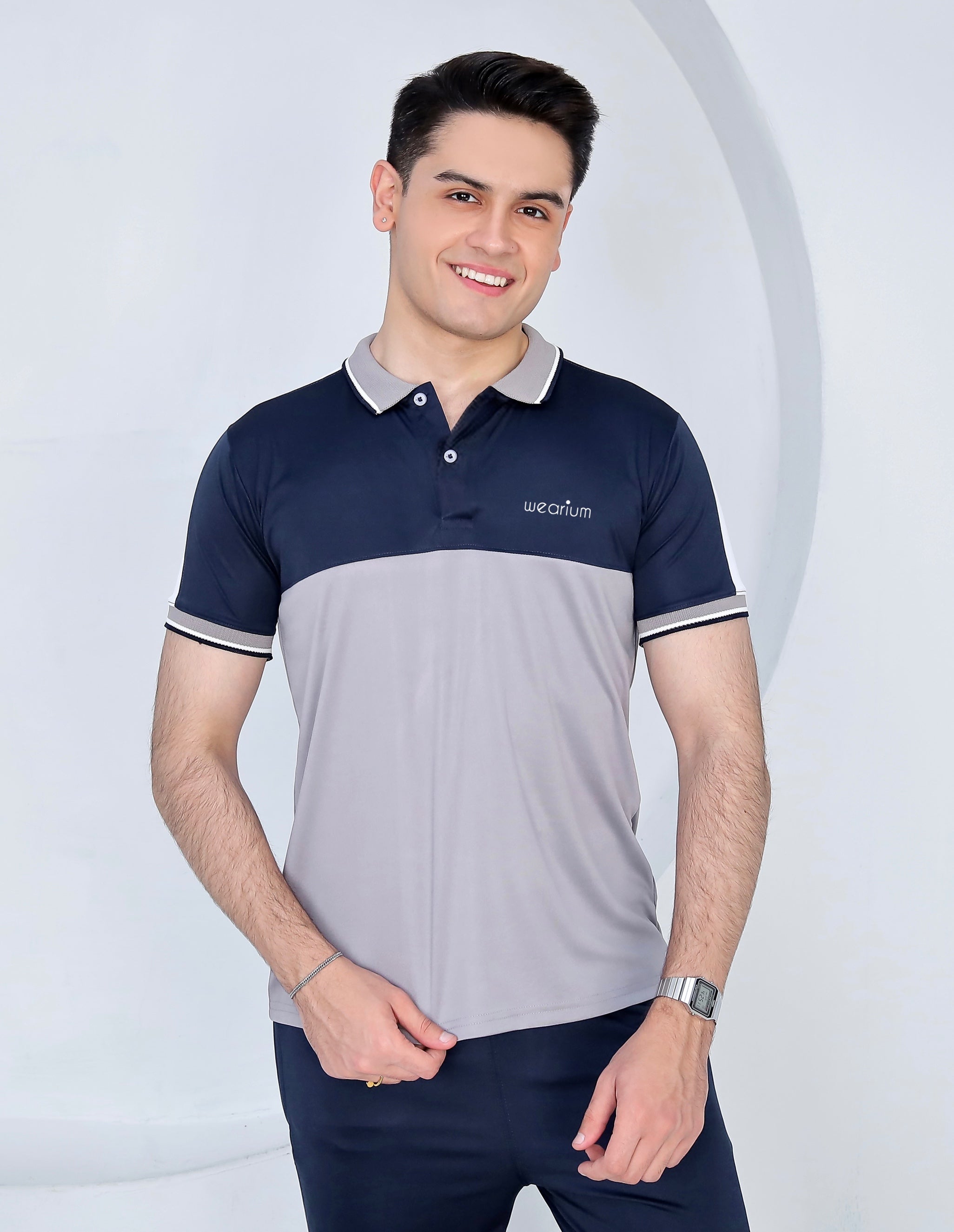 Silver Navy Ensemble - Dri-Fit Polo Twinset
